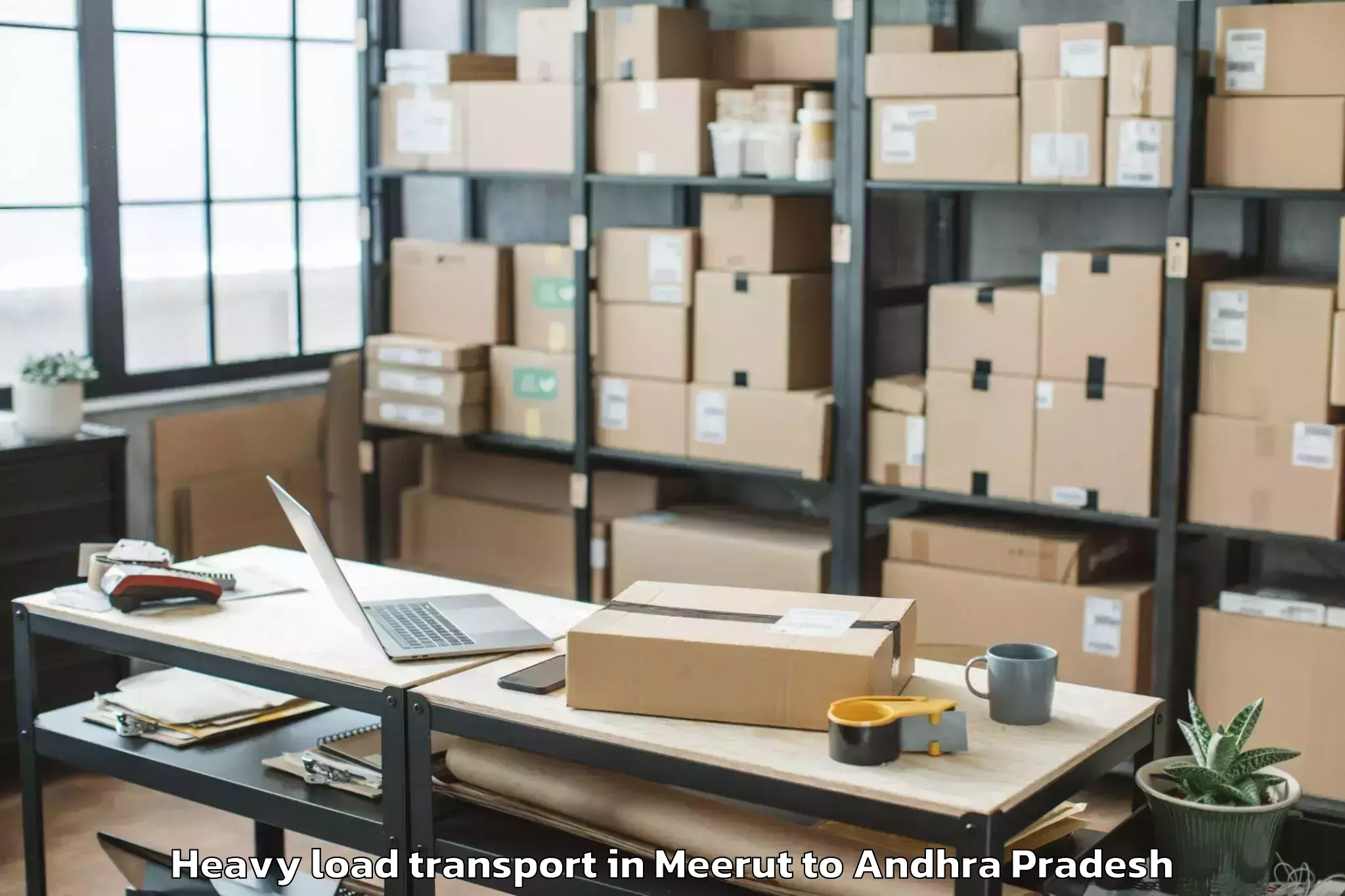 Book Meerut to Donakonda Heavy Load Transport Online